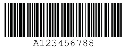 Code 32 (PHARMACODE) Barcode Example
